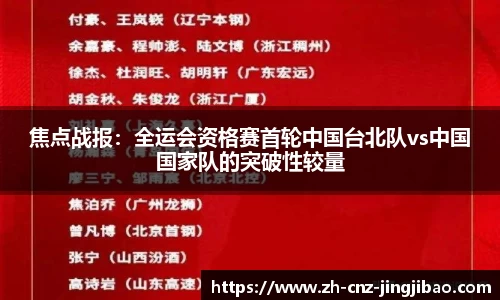 焦点战报：全运会资格赛首轮中国台北队vs中国国家队的突破性较量